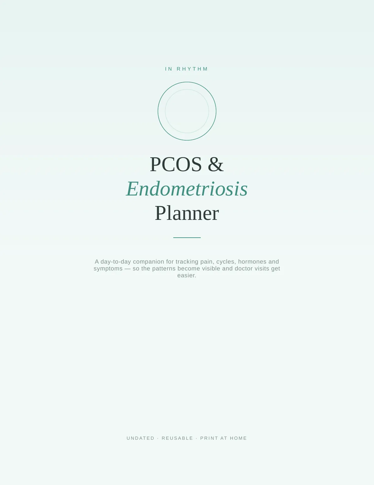 Cover of the PCOS & Endometriosis Complete Toolkit printable